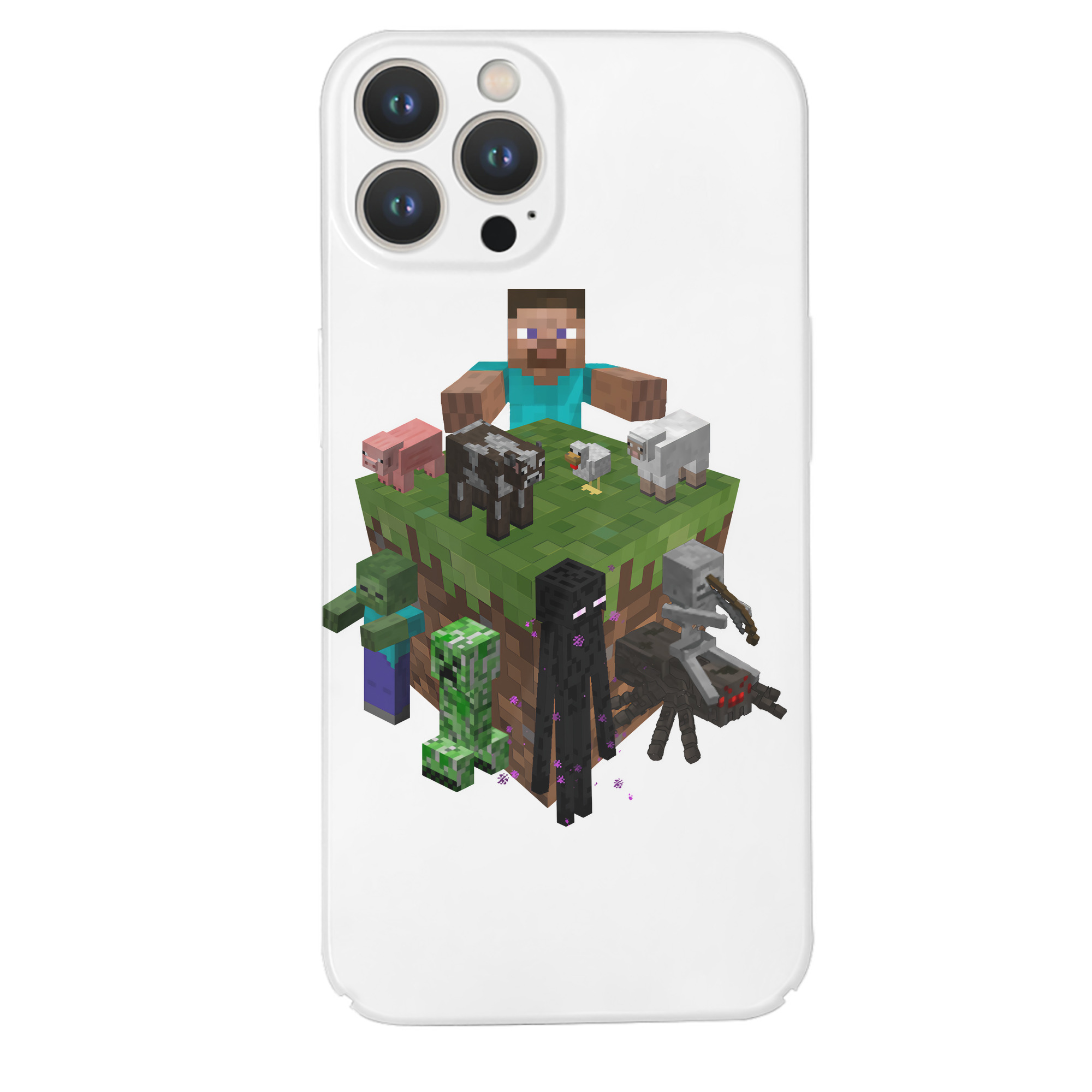 （画像用） マインクラフト ブロックの世界 Minecraft MC Block world 【iPhone 14シリーズ対応】ハードケース
